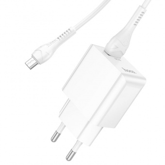 СЗУ USB Hoco C98A (18W, QС3.0, кабель MicroUSB) Белый от магазина РЭССИ